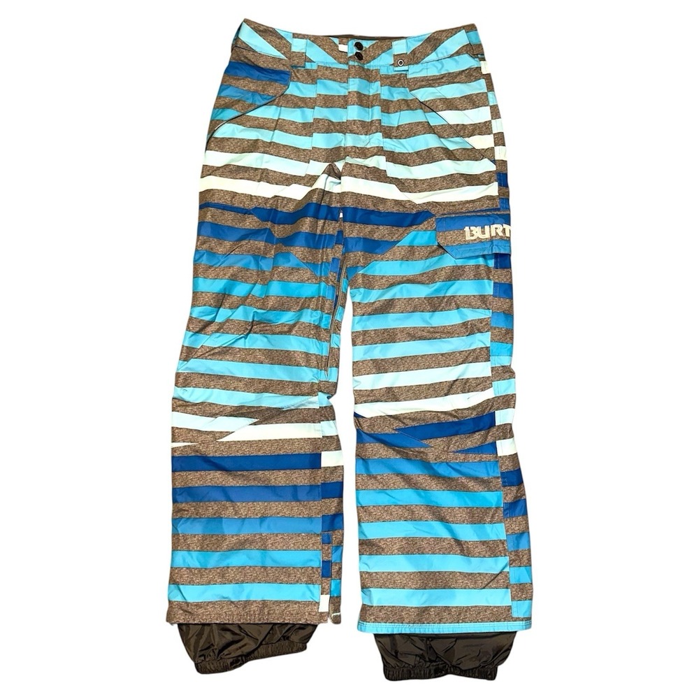 Burton Snow Pants Mens Medium Blue Grey DRYRIDE Adjustable Waist Ski Snowboard